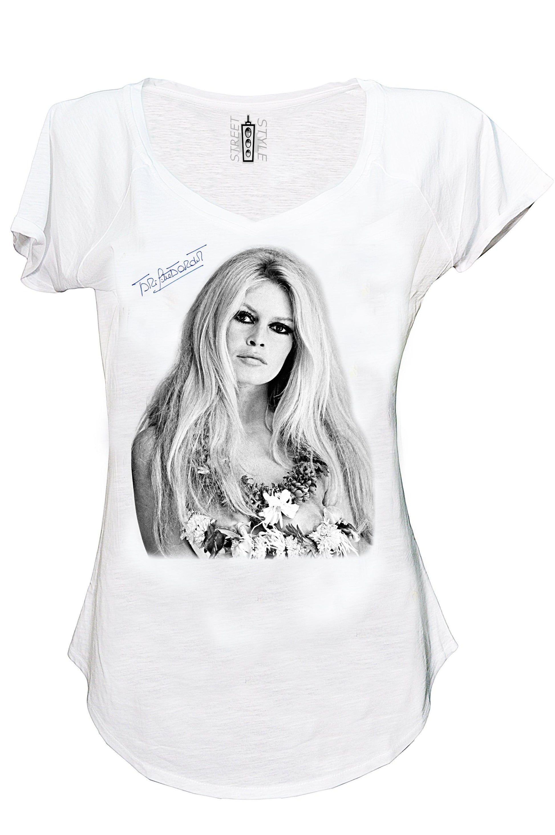 Brigitte Bardot  Soggetto Famosa 18-61 Urban Slub Lady Donna Cotone 100% Fiammato JK STREET STYLE