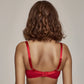 Sexy Sheer Lace Balconette Bra Tango Red - STREET STYLE
