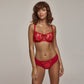 Semi Sheer Thong Panty Tango Red-2