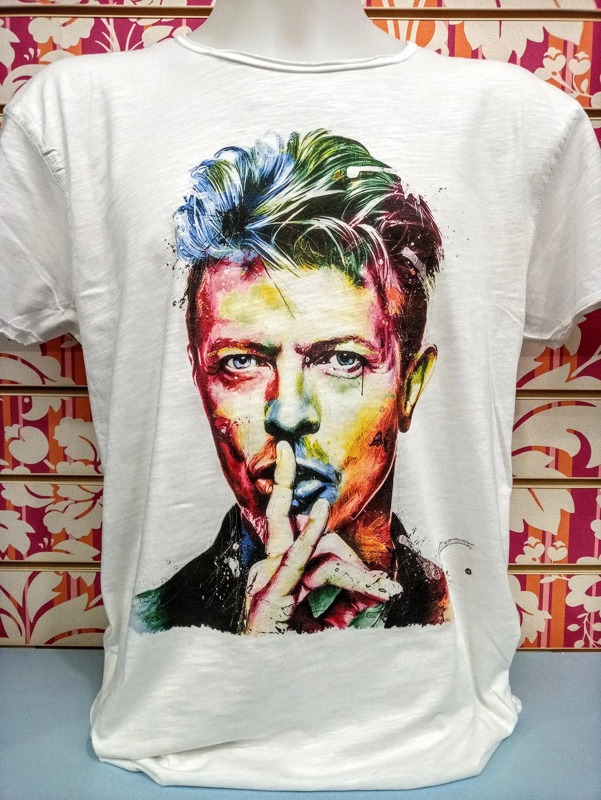 David Bowie 18-20-9-1/3 Men Uomo 100% Cotone Fiammato STREET STYLE