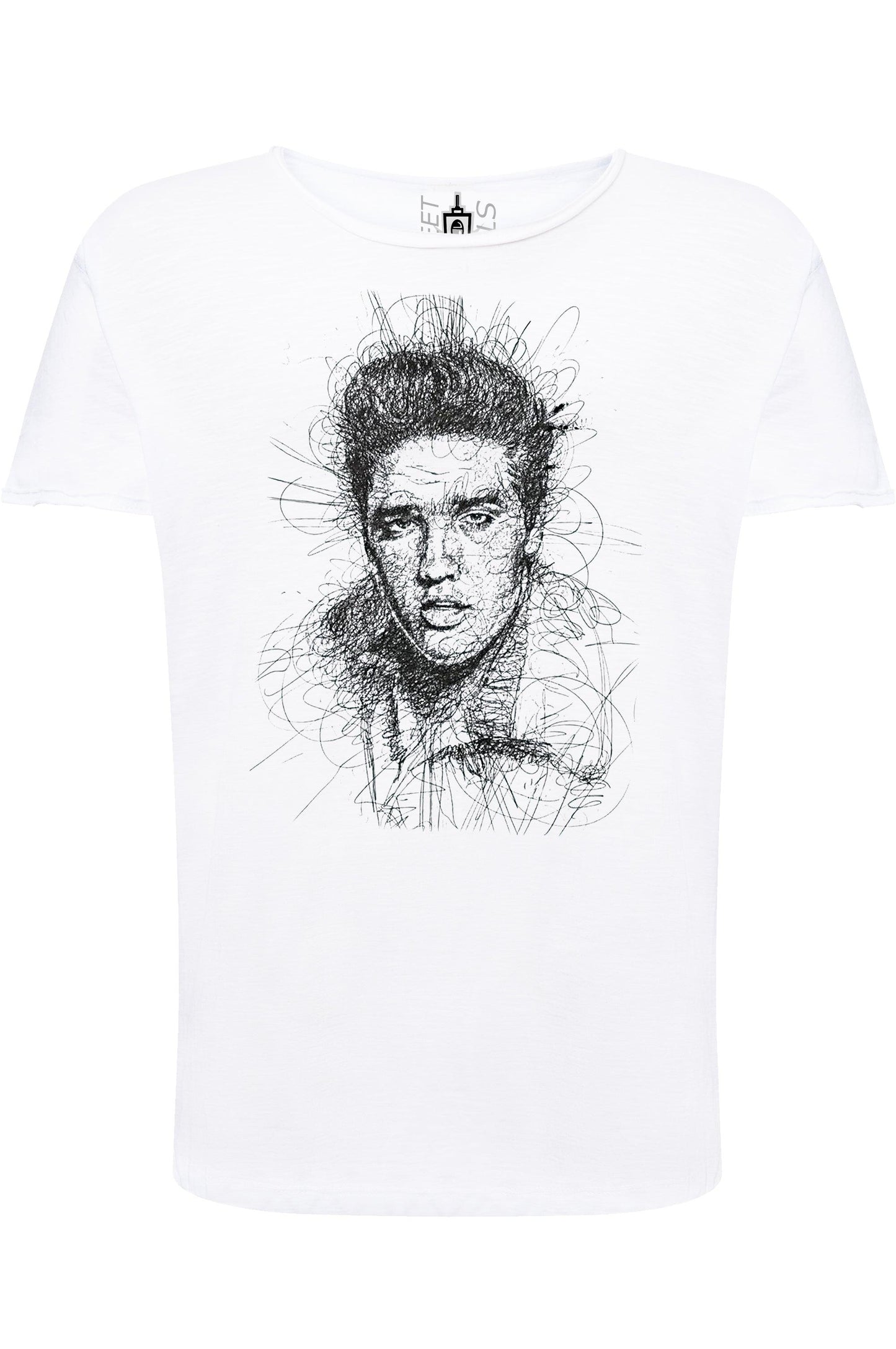 Elvis Presley Stilizzato Art.18-48 Urban Slub Men Uomo Fashion 100% Cotone Fiammato JK STREET STYLE