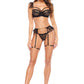 Sheer Cage Bra & Sexy String Garter Set Beauty Night Crystal-3