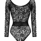 Sexy Sheer Lace Bodysuit Beauty Night Dinora-3