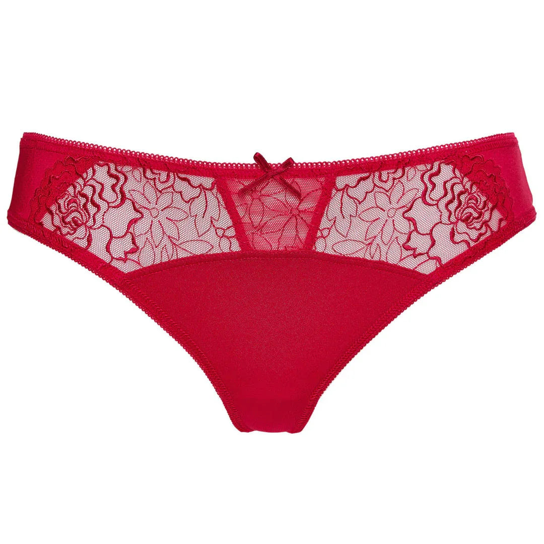 Semi Sheer Thong Panty Gorteks Pamela Red - STREET STYLE