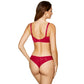 Sheer Mesh Balconette Bra Gorteks Pamela Red - STREET STYLE