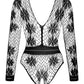 Sexy Long Sleeve Fishnet Bodysuit Regina Black-4
