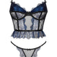 Sheer Lace Longline Bra & Sexy String Beauty Night Saphira-3