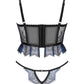 Sheer Lace Longline Bra & Sexy String Beauty Night Saphira-4