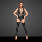 Sexy Sheer Powerwetlook Bodysuit Noir Handmade - STREET STYLE