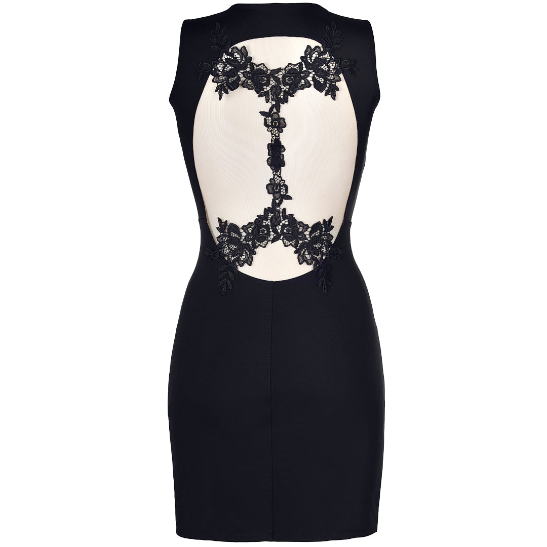 Axami Black Mini Dress Tropicana-2