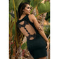 Axami Black Mini Dress Tropicana-4