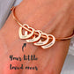 Love Bracelet Peach Heart Name Lettering Titanium Steel Bracelet-2