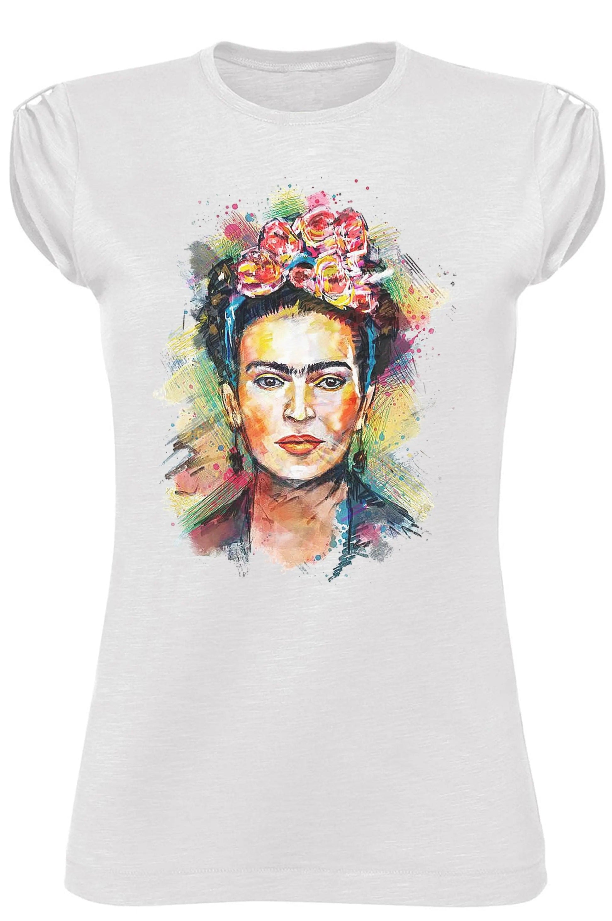 Frida Kahlo 18-20-35 Moda Urban Slub Lady Donna 100% Cotone Fiammato STREET STYLE