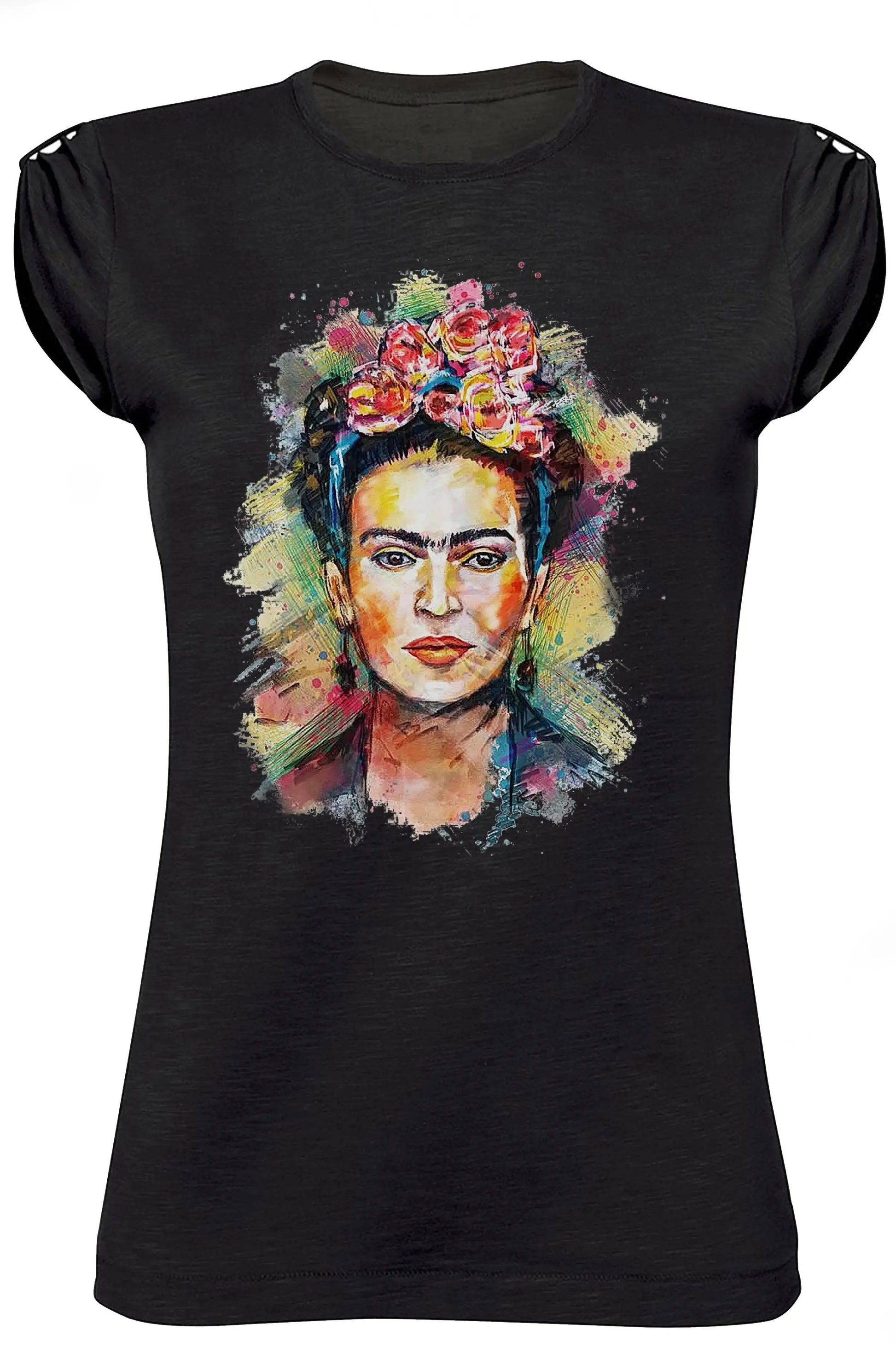 Frida Kahlo 18-20-35 Moda Urban Slub Lady Donna 100% Cotone Fiammato - STREET STYLE