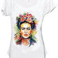 Frida Kahlo Stilizzato Color 18-20-35 Urban Slub Lady Donna Cotone 100% Fiammato JK STREET STYLE