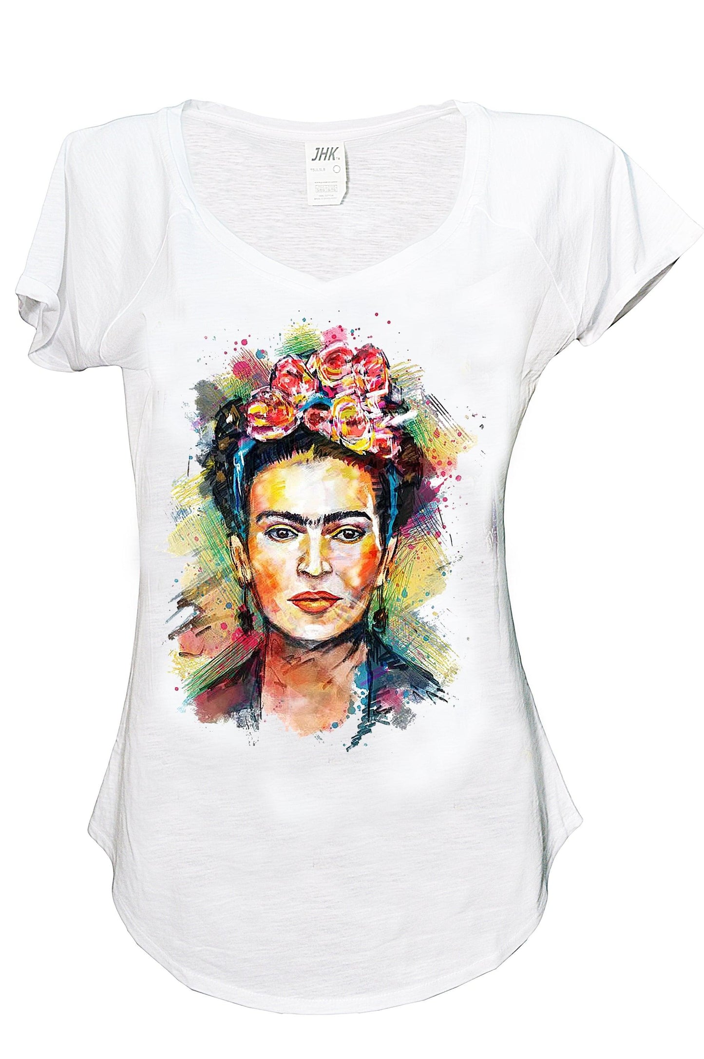 Frida Kahlo Stilizzato Color 18-20-35 Urban Slub Lady Donna Cotone 100% Fiammato JK STREET STYLE