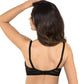 Full Figure Padded Striped Bra Gorteks Luna Black-1