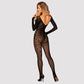 Sexy Crotchless Long Sleeve Bodystocking Obsessive Snake-3