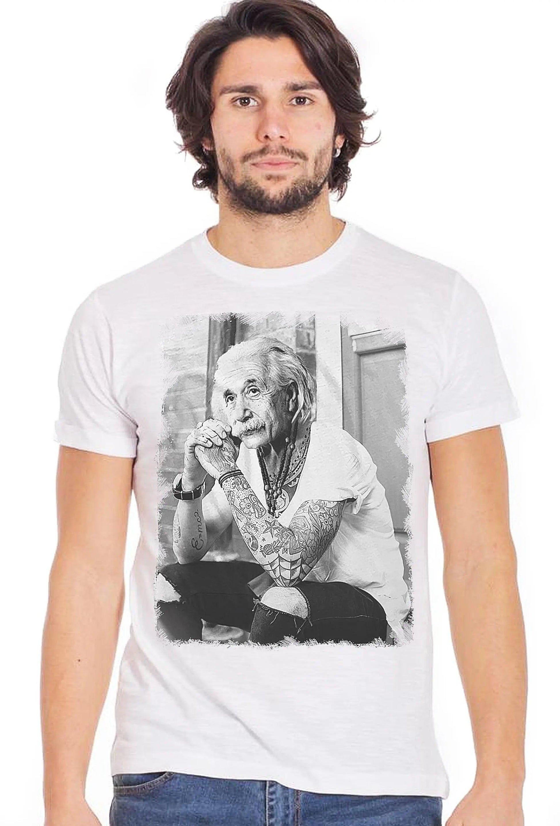 Genius Albert Einstein Tatuato Color Grey 18-84 T-Shirt Urban
