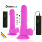 DIVERSIA - DILDO VIBRANTE FLESSIBILE VIOLA 20.5 CM -O- 4.2 CM-0