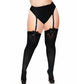 LEG AVENUE - CALZANTE IN NYLON NERO CON FIOCCO NERO TAGLIA UNICA-3