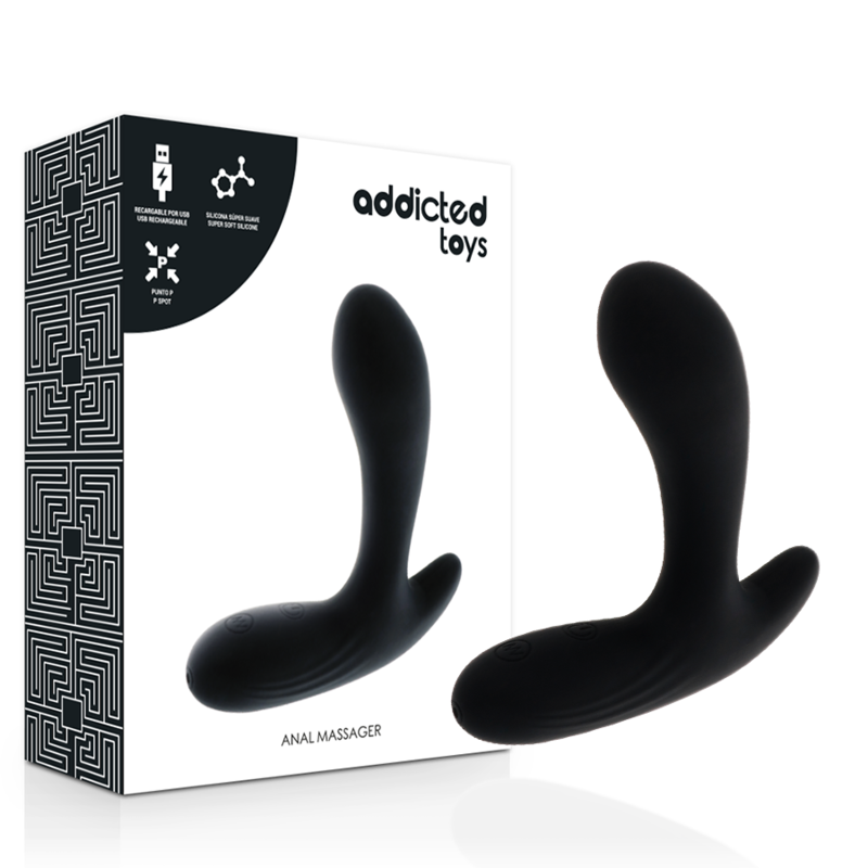 ADDICTED TOYS - MASSAGGIATORE ANALE VIBRAZIONE NERA-1