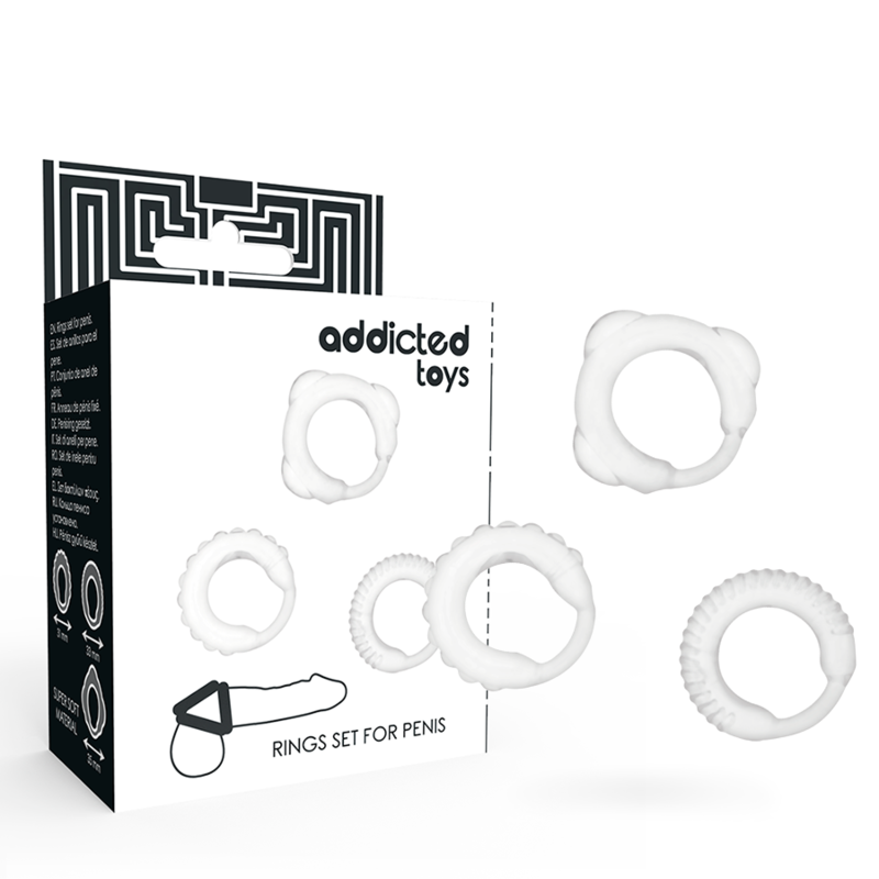 ADDICTED TOYS - SET C-RING TRASPARENTE-0