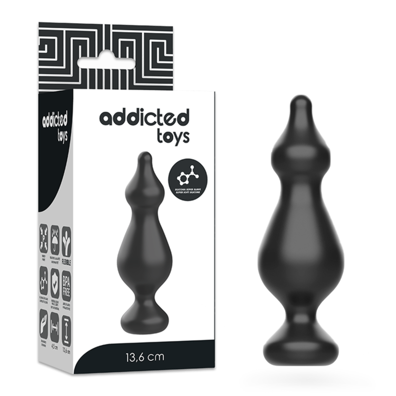 ADDICTED TOYS - PLUG SESSUALE ANALE 13.6 CM NERO-0