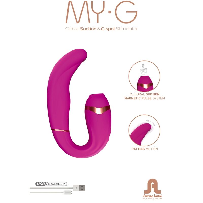 ADRIEN LASTIC - MY·G VENTOSA DEL CLITORIDE E STIMOLATORE DEL PUNTO G ROSA-3