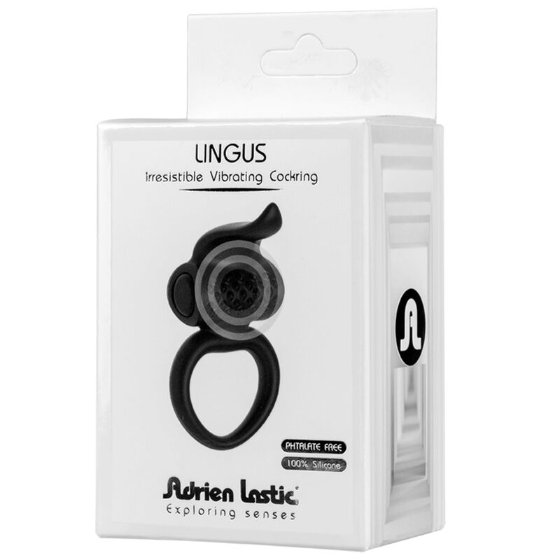 ADRIEN LASTIC - ANELLO VIBRATORE LINGUS NERO-2