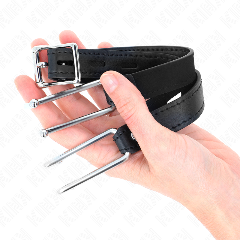 KINK - GANCIO IN METALLO 11.5 CM CON CINTURINO IN SIMILPELLE REGOLABILE 39-58 CM X 2 CM-3