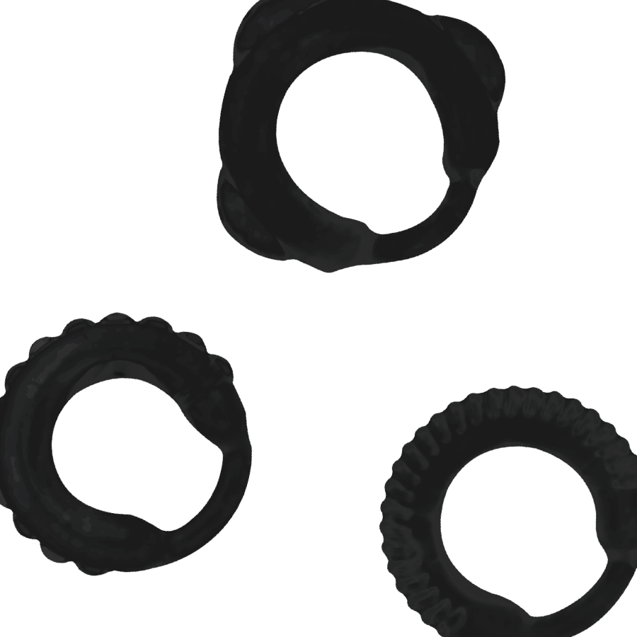 ADDICTED TOYS - SET C-RING NERO-3