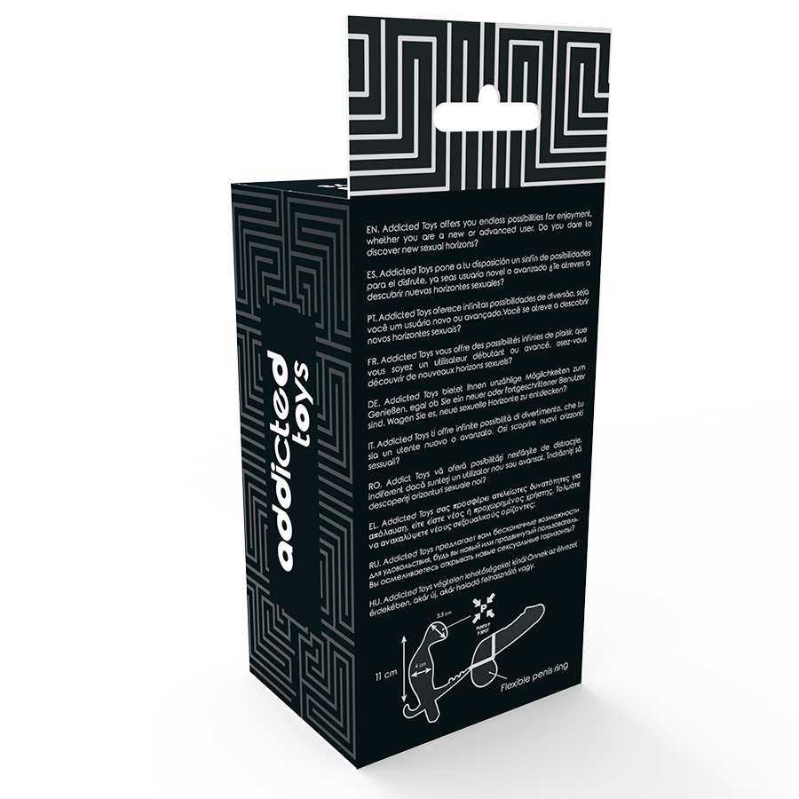 ADDICTED TOYS - PLUG ANALE CON DOPPIO ANELLO PER PENE E TESTICOLI NERI-4