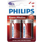 PHILIPS - POWER ALKALINE PILA D LR20 BLISTER * 2-0