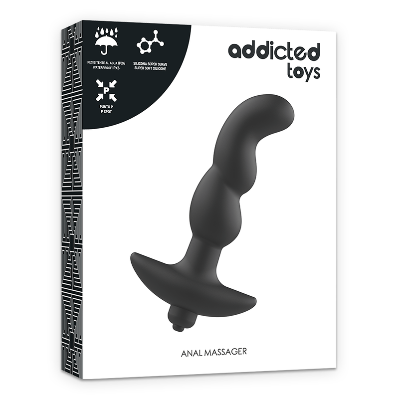 ADDICTED TOYS - MASSAGGIATORE ANALE CON VIBRAZIONE NERA MODELLO 2-4
