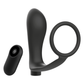 ADDICTED TOYS - ANELLO PER PENE CON TELECOMANDO PLUG ANALE NERO RICARICABILE-2