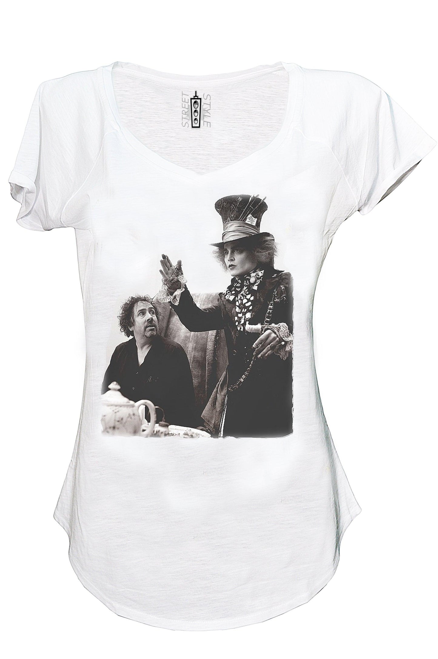 Johnny Depp e  Tim Burton 18-52 Urban Slub Lady Donna Cotone 100% Fiammato JK STREET STYLE