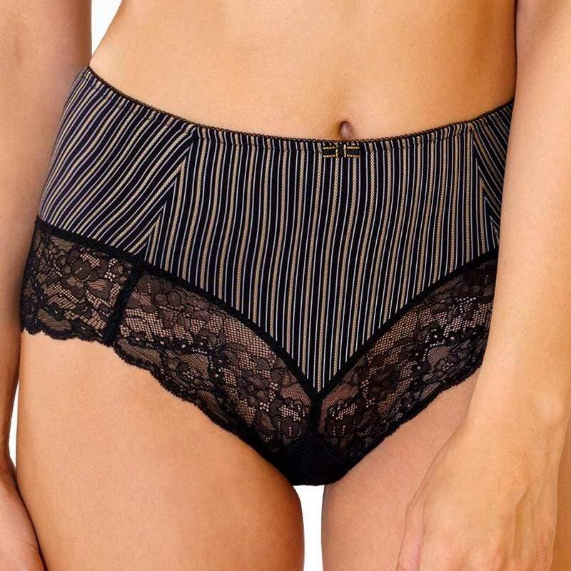 Lace Trim Full Brief Panty Rosme Gold Line - STREET STYLE