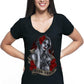 Miss Roses Tattoo Skull 9061 Urban Slub Lady Donna Cotone 100% Fiammato JK STREET STYLE