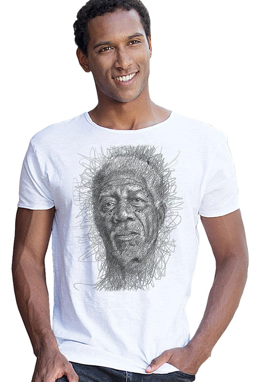 Morgan Freeman 18-34 Men Uomo Fashion 100% Cotone Fiammato STREET STYLE