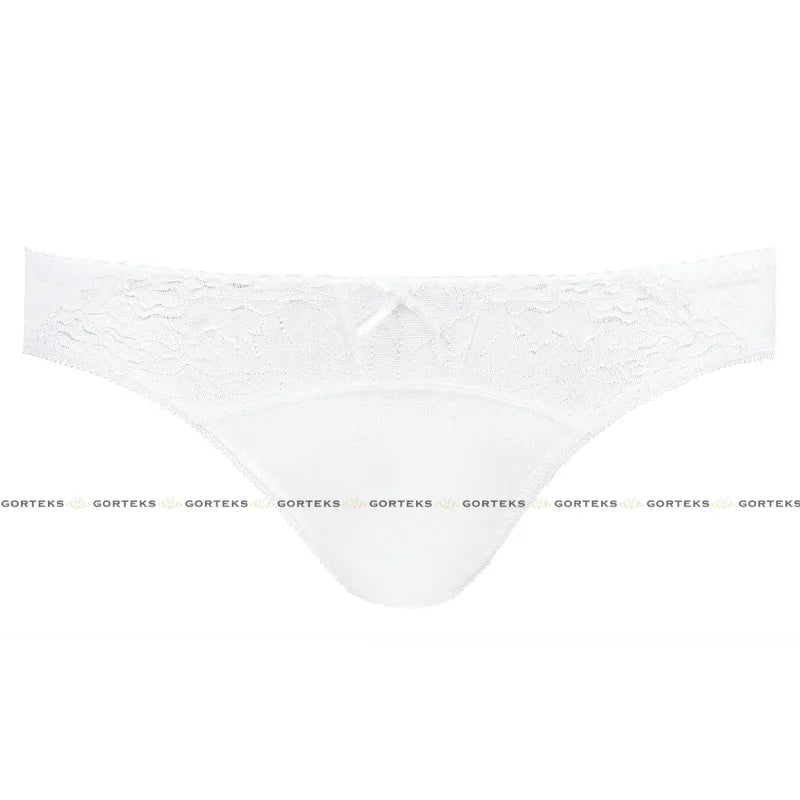Semi Sheer Low Rise Bikini Panty Gorteks Pamela White - STREET STYLE