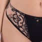 Sheer Mesh Tulle Embroidered Tanga Panty Perla Black-2