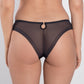 Sheer Mesh Tulle Embroidered Tanga Panty Perla Black-1