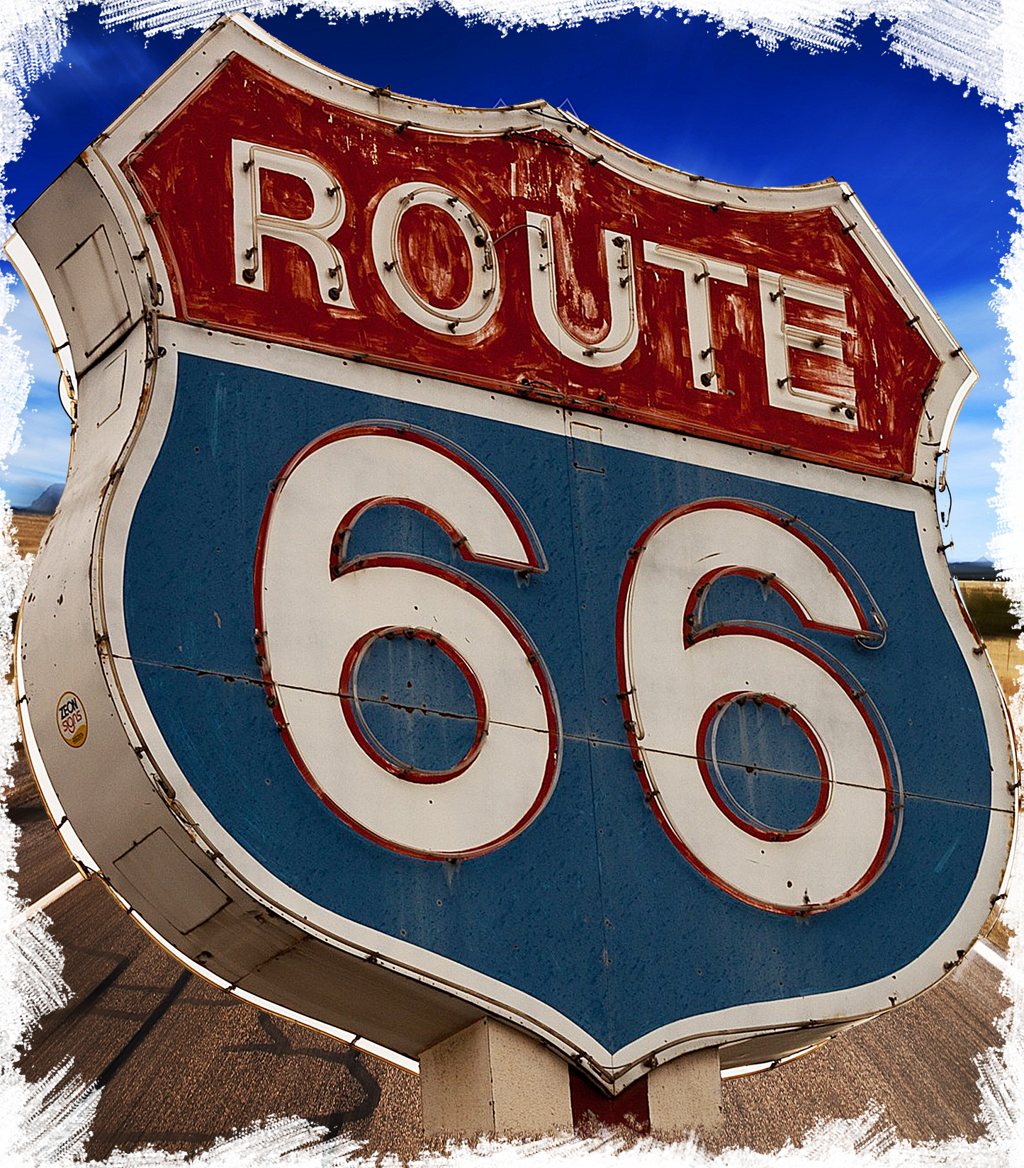 T-shirt Uomo Route 66 - Stampa Vintage Iconica Americana 12066-4