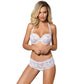 Front Closure Sheer Lace Demi Bra Roza Sefia-2