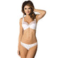 Semi Sheer Lace Half Padded Bra Gorteks Scarlet White-2