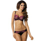 Semi Sheer Low Rise Bikini Panty Gorteks Pamela Black/Pink-2