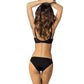 Semi Sheer Low Rise Bikini Panty Gorteks Pamela Black/Pink-3