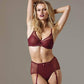 Sexy Fishnet Sheer Bra Claudette Rouge Noir-1