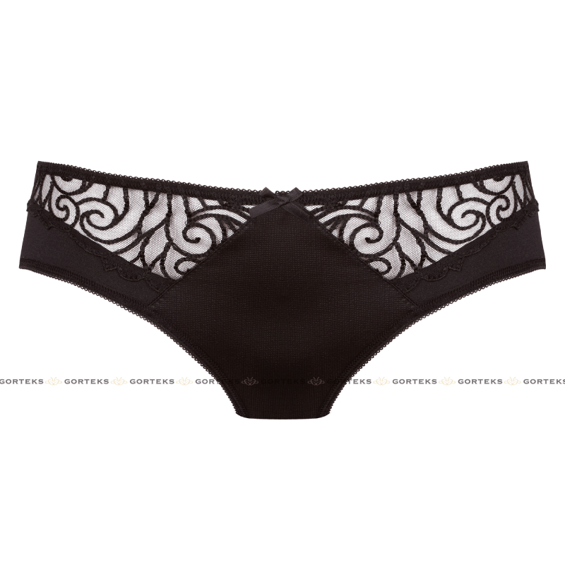 Sheer Embroidered Bikini Panty Gorteks Onyx-2